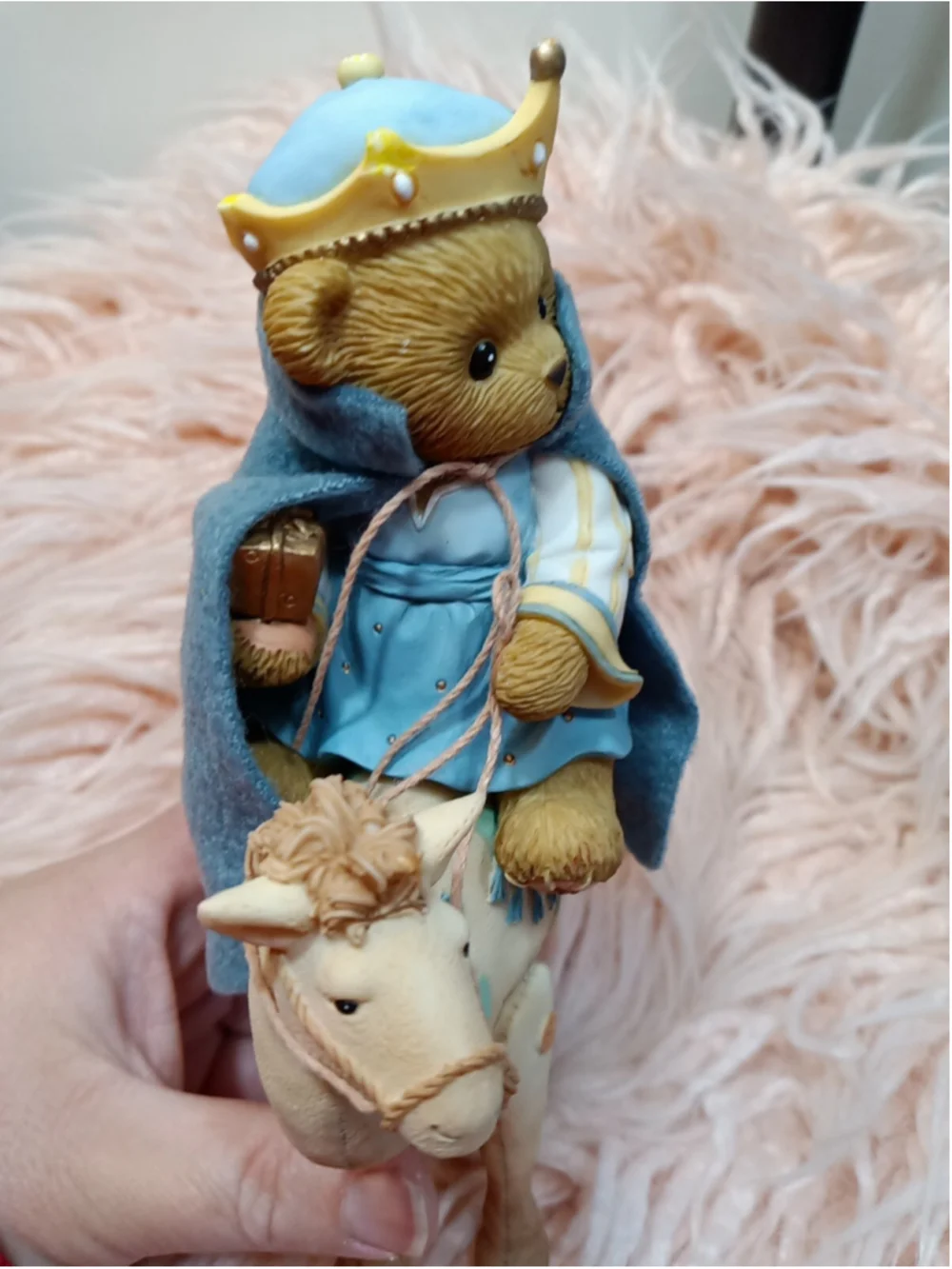 Cherished Teddies Wiseman on Camel The Crown Is Chipped On Bear Please See Photo